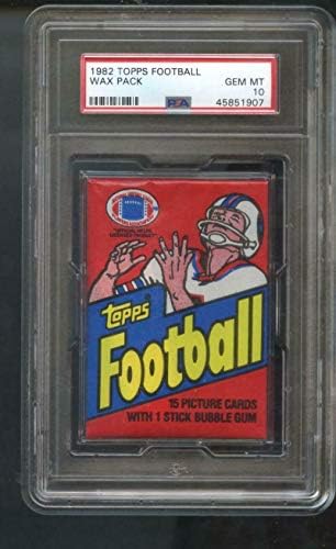 1982 Topps Football Wax Pack PSA 10 Card Unopened Graded GEM Ronnie Lott Новобранец - Футболни Восъчни Пакети