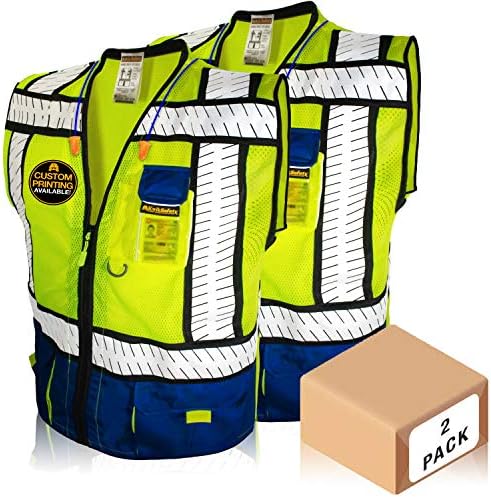 KwikSafety ALEKSANDAR & SPECIALIST Safety Vest Class 2 ANSI OSHA Pack 1 & 2 Пакет Blue & Black | Small to XX-Large