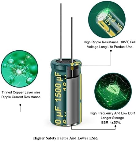 WRENFRG Алуминиеви електролитни кондензатори, 400v 33uf 13x20mm/16x20mm висока честота Ниско съпротивление esr Ниско съпротивление